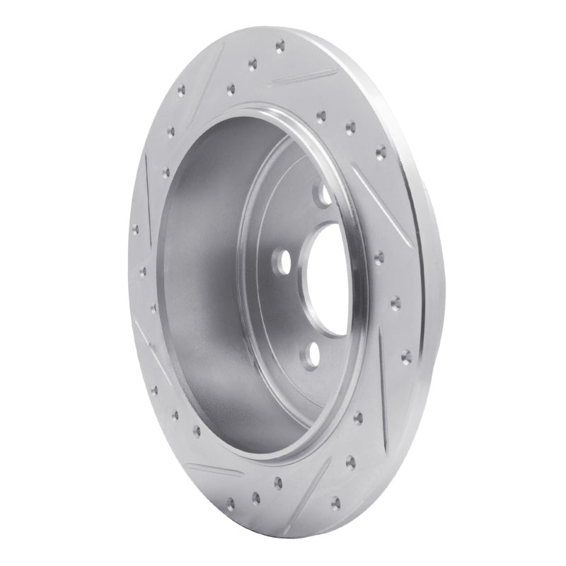 R1 Concepts R1 07-12 Dodge Nitro Rear Left Drilled & Slotted Silver Brake Rotor