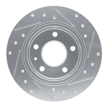 R1 Concepts R1 20-25 Buick Encore GX Rear Left Drilled & Slotted Silver Brake Rotor