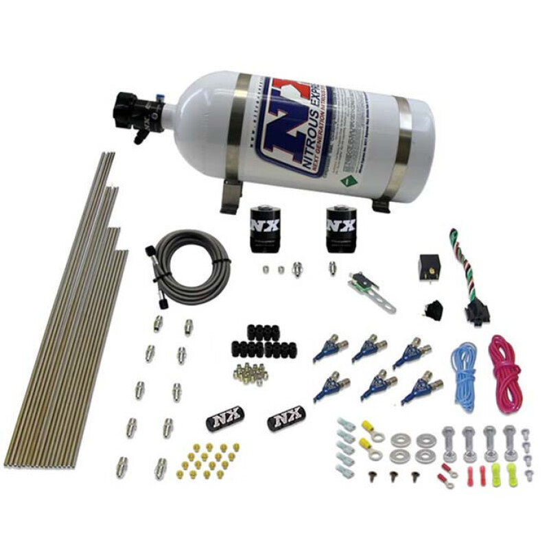 Nitrous Express 6 Cyl Gas Nitrous Kit (150-375HP) w/10lb Bottle