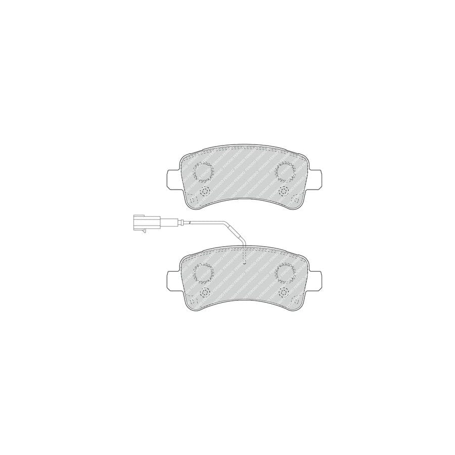 Ferodo FVR4950 Brake Pad Set Incl. Wear Warning Contact, With Accessories