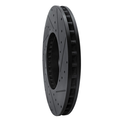 R1 Concepts R1 15-23 Mercedes-Benz E300 Front Left Drilled & Slotted Black Brake Rotor