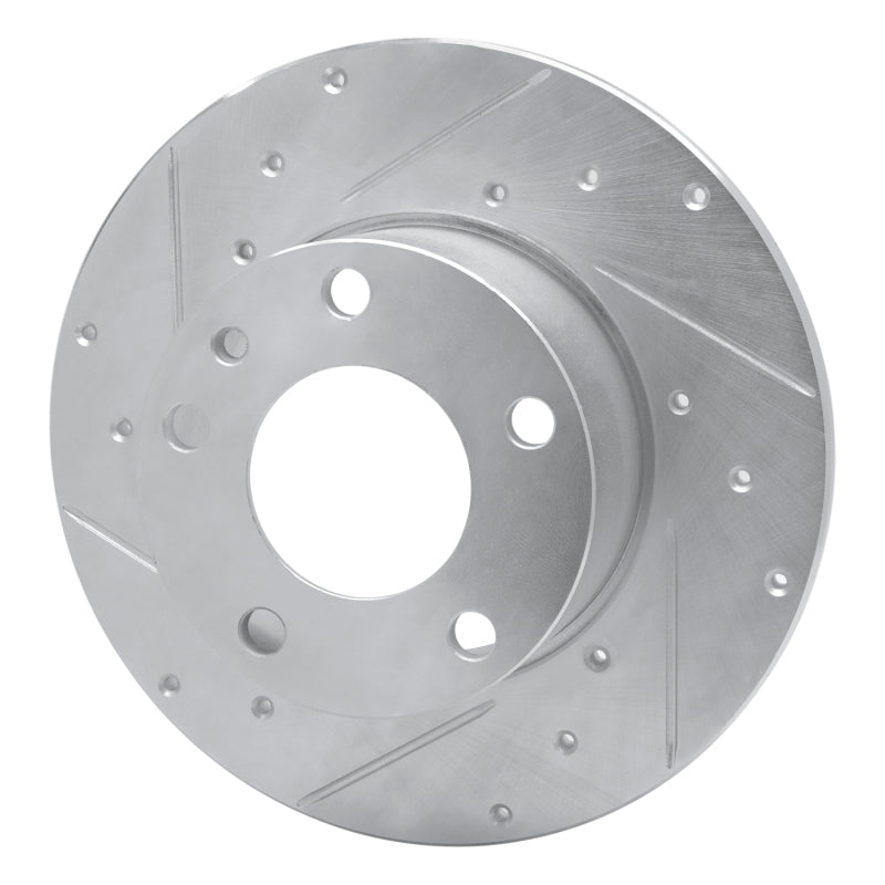 R1 Concepts R1 76-76 BMW 530I Front Left Drilled & Slotted Silver Brake Rotor
