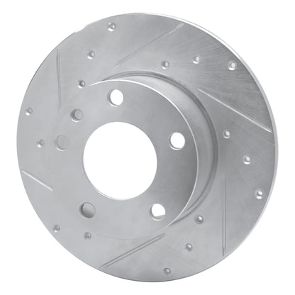 R1 Concepts R1 76-76 BMW 530I Front Left Drilled & Slotted Silver Brake Rotor