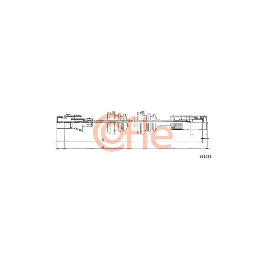 Cofle S31031 Speedometer Cable for VW Passat