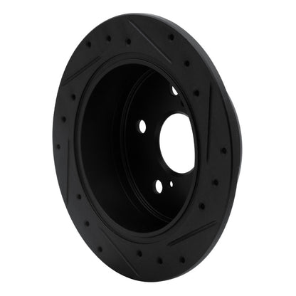 R1 Concepts R1 92-03 Lexus ES300 Rear Left Drilled & Slotted Black Brake Rotor