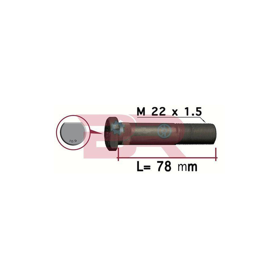 Botto Ricambi Brd7448 Wheel Stud