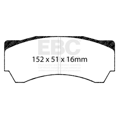 EBC Racing 04-05 Mitsubishi Lancer Evo 8 RP-1 Race Front Brake Pads