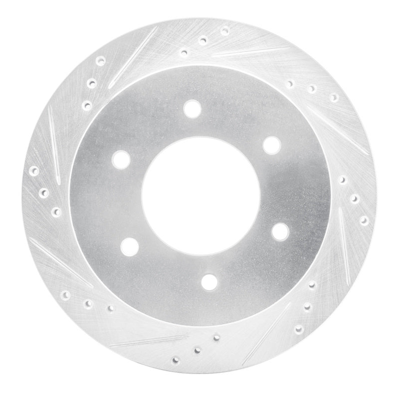 R1 Concepts R1 15-17 Mitsubishi Montero Limited (Mexico) Rear Left Drilled & Slotted Silver Brake Rotor