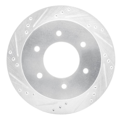 R1 Concepts R1 15-17 Mitsubishi Montero Limited (Mexico) Rear Left Drilled & Slotted Silver Brake Rotor