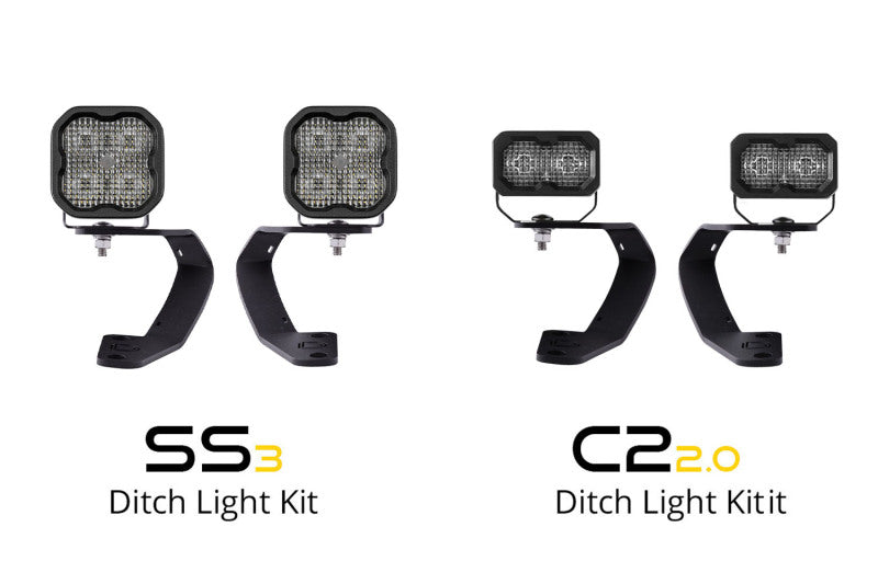 Diode Dynamics 10-21 Toyota 4Runner SS3 LED Ditch Light Kit Sport - White Combo