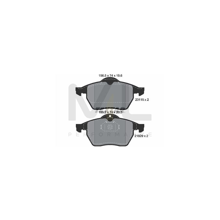 TEXTAR 2311502 Brake pad set prepared for wear indicator