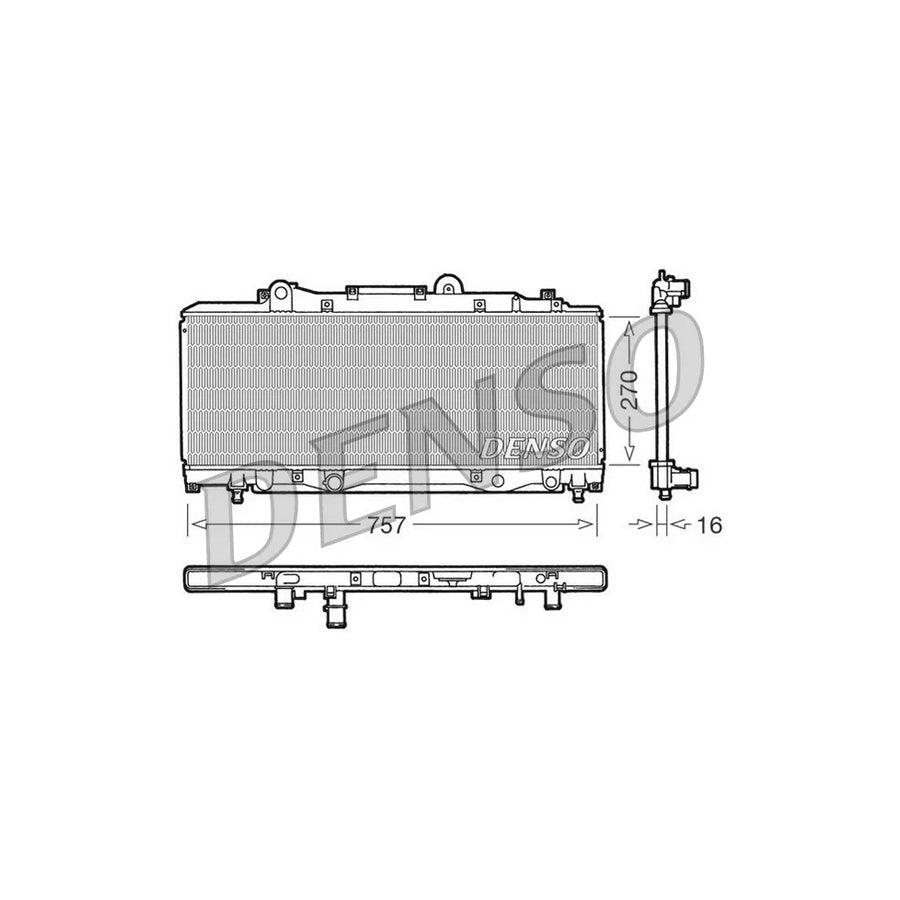 DENSO DRM13002 Engine Radiator for Lancia Y (840)