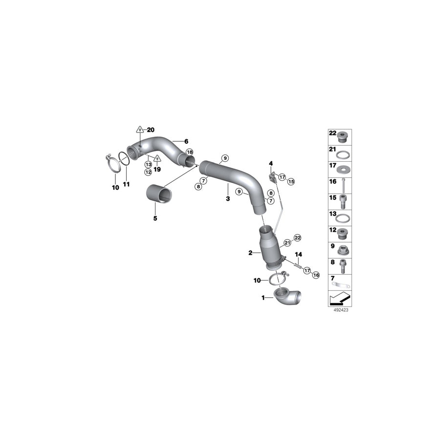 Genuine BMW 18308416289 Muffler, Right STANDARD SPEC. (Inc. M6 GT3)