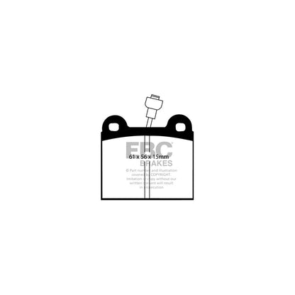 EBC DP295 Chrysler Matra Talbot Ultimax Front Brake Pads - Bendix Caliper (Inc. Horizon, Bagheera, Rancho) 2 | ML Performance UK Car Parts