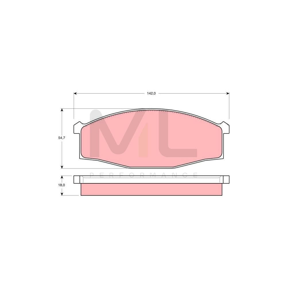 TRW Gdb3117 Brake Pad Set Not Prepared For Wear Indicator