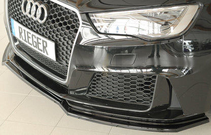 Rieger 00088230 Audi 8V RS3 Front Splitter 8 | ML Performance UK Car Parts