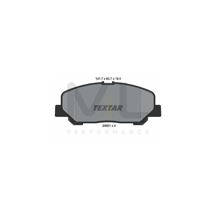 TEXTAR 2460101 Brake pad set prepared for wear indicator