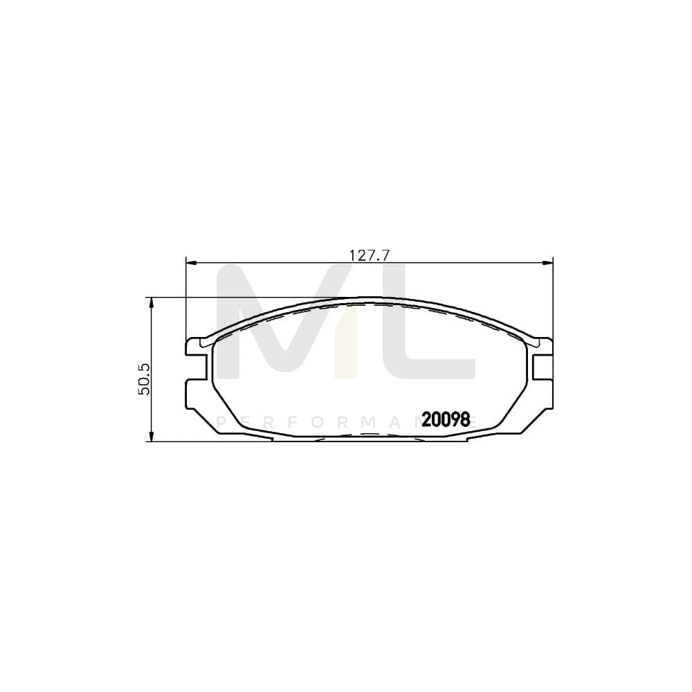 Hella 8DB 355 006-251 Brake Pad Set Not Prepared For Wear Indicator | ML Performance Car Parts
