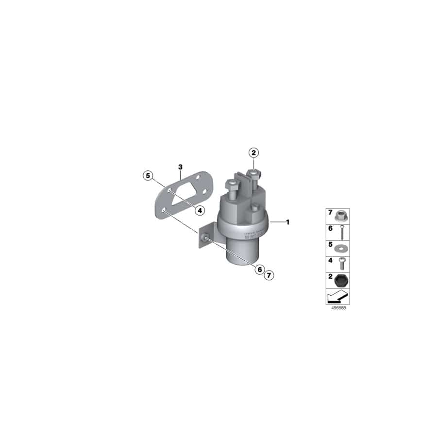 Genuine BMW 61208345463 Adapter Plate FOR RELAIS (Inc. M4 GT4 & M6 GT3)
