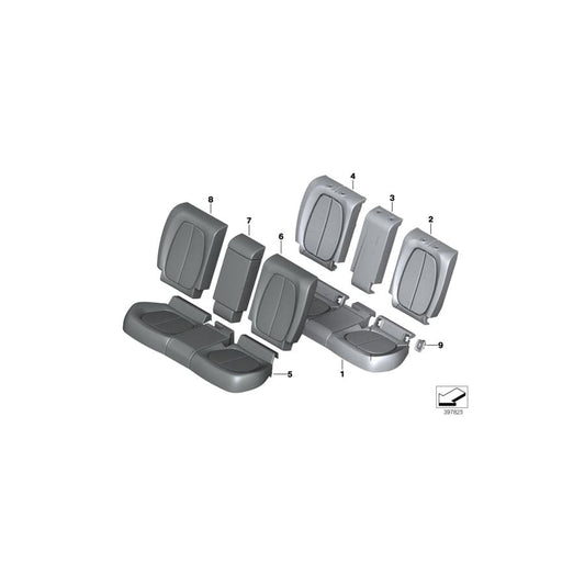 Genuine BMW 52207375689 F45 F48 Leather Cover For Basic Seat CANBERRABEIGE (Inc. 220i, 220dX & 218i)