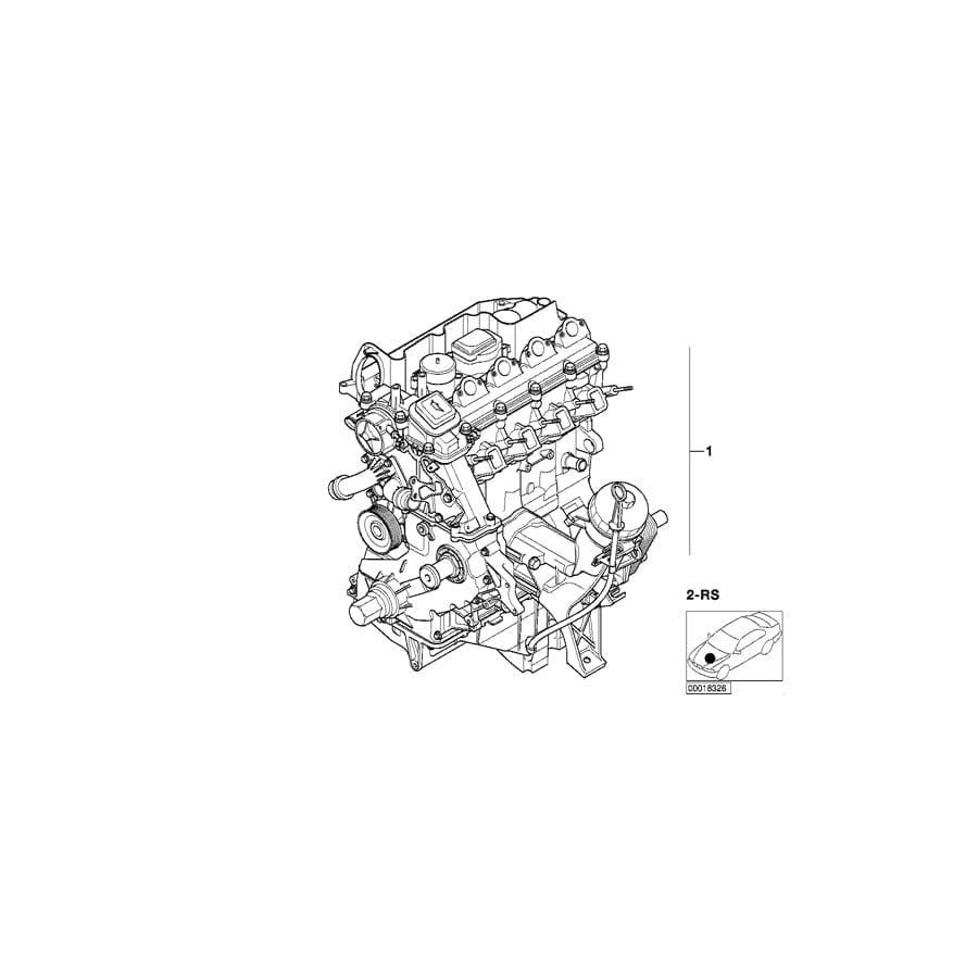 Genuine BMW 11007788710 E46 Exch. Short Engine 204D4-EU3 (Inc. 320d, 320Cd & 320td)