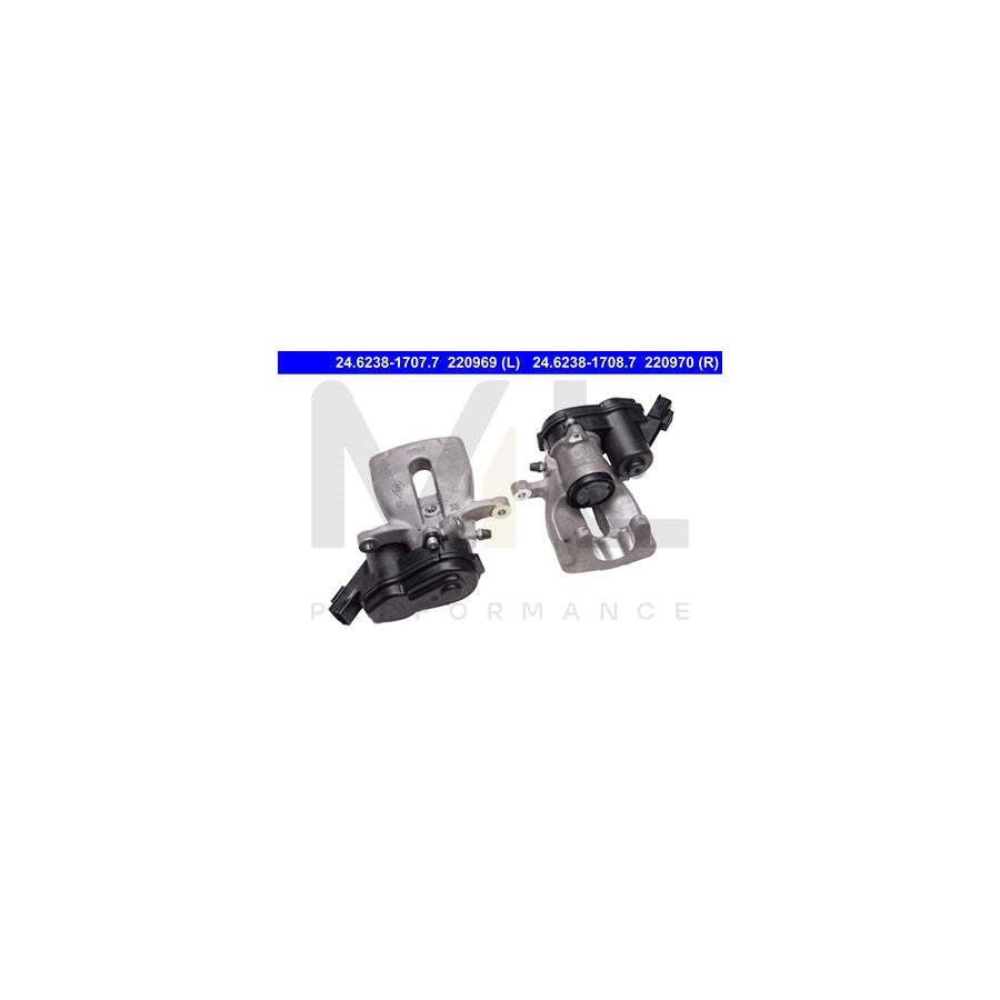 ATE 24.6238-1707.7 Brake Caliper for vehicles with electric parking brake, without holder