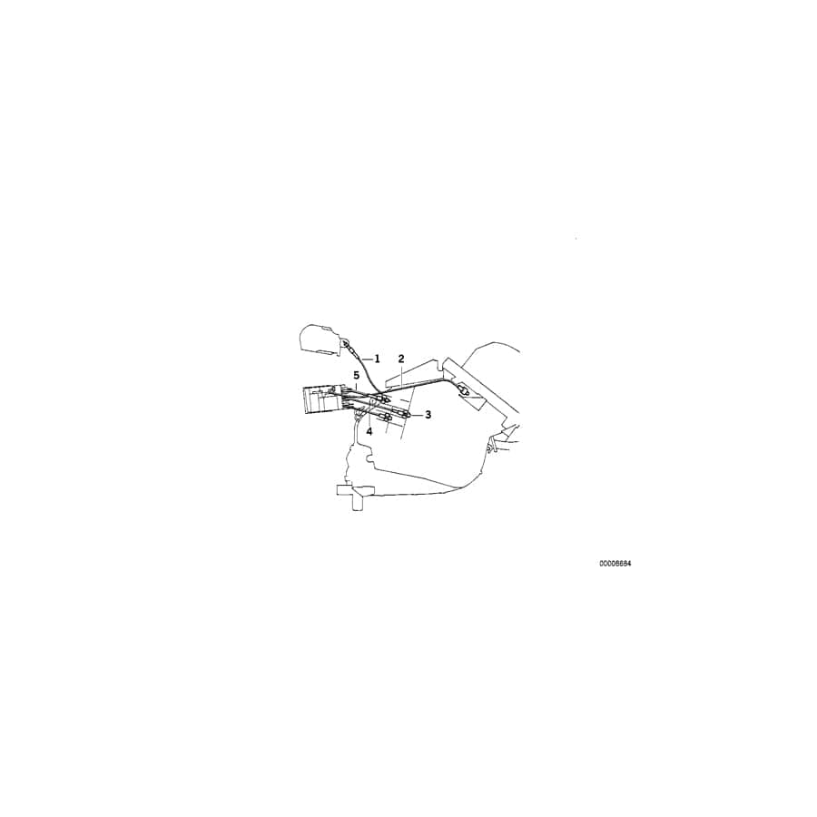 Genuine BMW 64118351047 E34 Bowden Cable Defroster ROT/ROT (Inc. 530i, 520i & 518g)