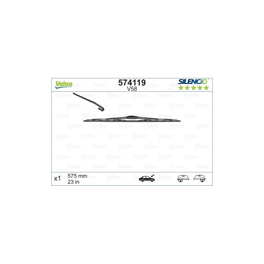 Valeo Silencio Standard 574119 Wiper Blade