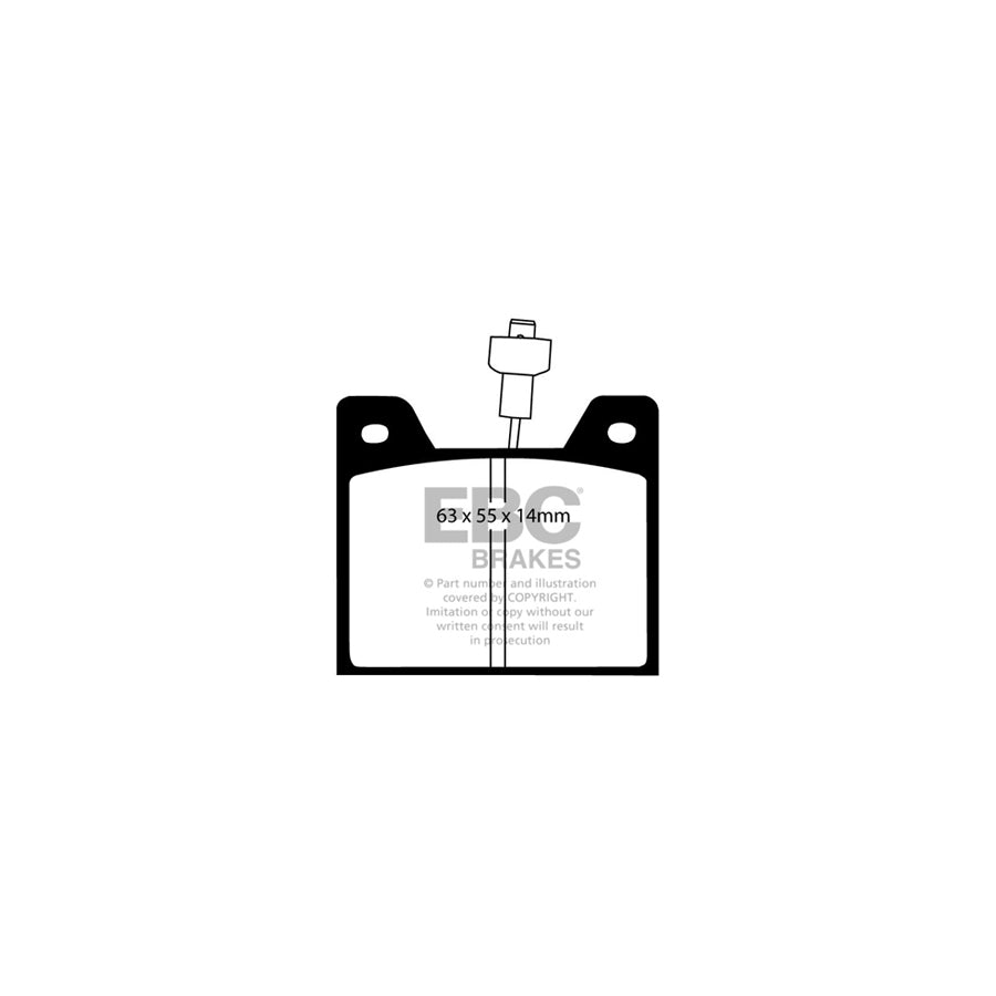EBC DP292 Chrysler Matra Talbot Ultimax Front Brake Pads (Inc. Horizon & Rancho) 2 | ML Performance UK Car Parts