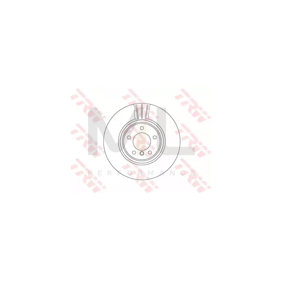 TRW DF6609S Brake Disc for BMW 1 Series Two-piece brake disc, Vented, High-carbon  - 1 piece