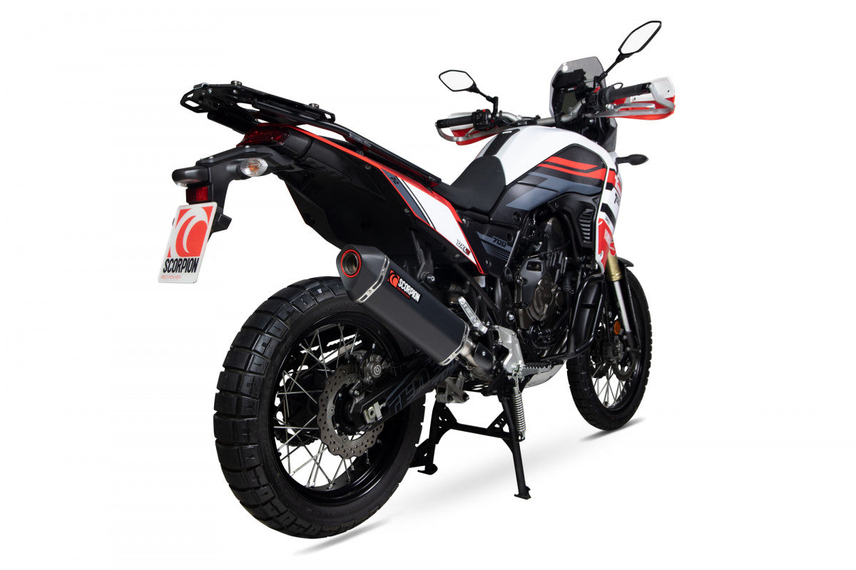 Scorpion RYA114BCER Yamaha Tenere 700 Serket Parallel Slip-On - Black Ceramic Coated Sleeve | ML Performance UK UK