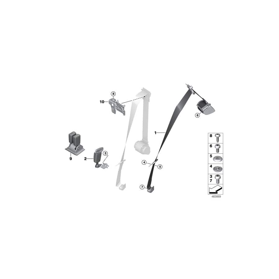 Genuine BMW Mini 72117362070 F56 Lower Belt Rear Right (Inc. One First, Cooper SE & Cooper S)