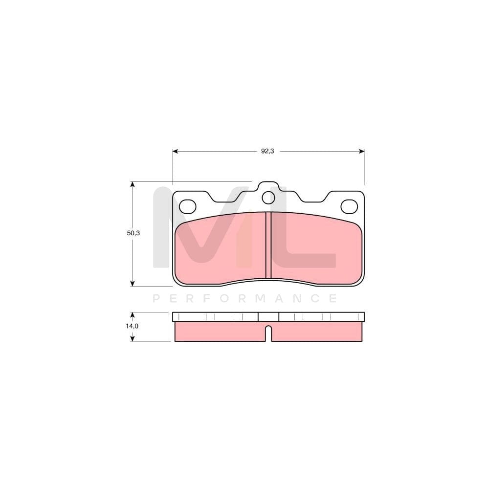 TRW Gdb193 Brake Pad Set Not Prepared For Wear Indicator