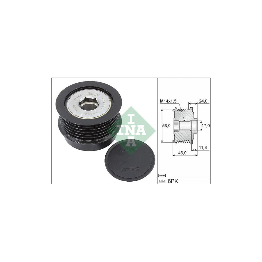 Ina 535 0355 10 Alternator Freewheel Clutch