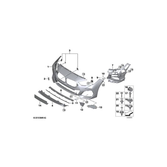 Genuine BMW 51118075515 F44 Mount, Bumper Left MPA (Inc. M235iX)