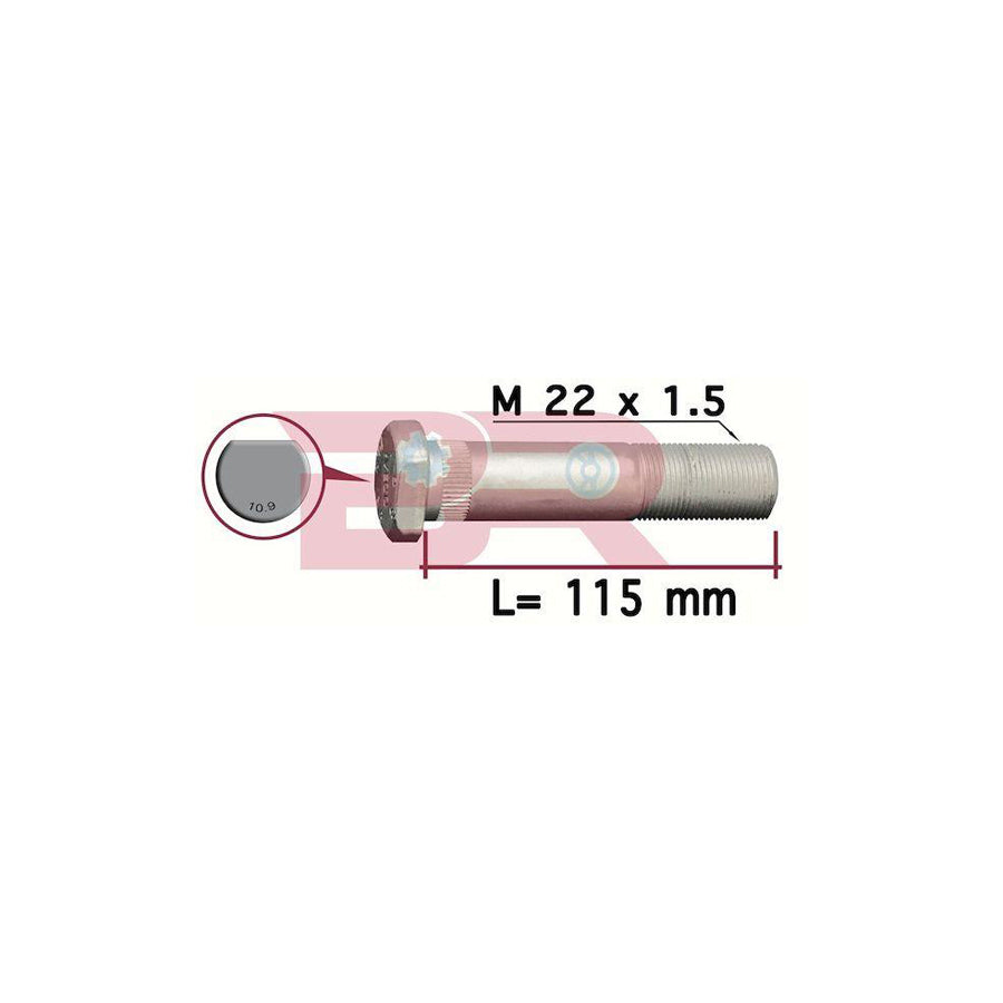 Botto Ricambi Brd4826 Wheel Stud