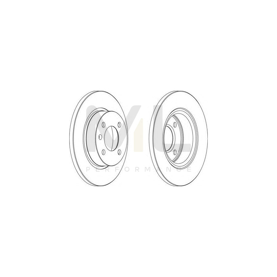 Ferodo DDF1283-1 Brake Disc Solid, With Bolts/Screws  - Pair