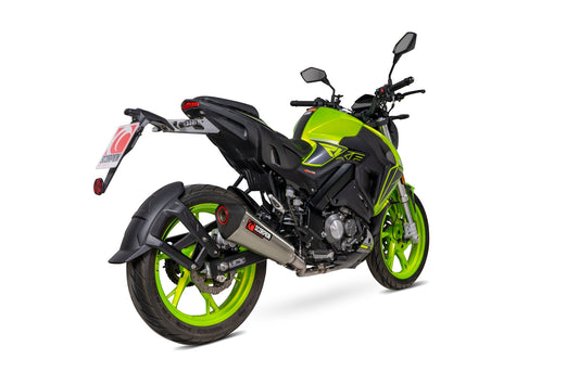 Scorpion RKE51SEO Keeway RKF 125 Serket Taper Full System - Brushed Stainless Steel Sleeve | ML Performance UK UK
