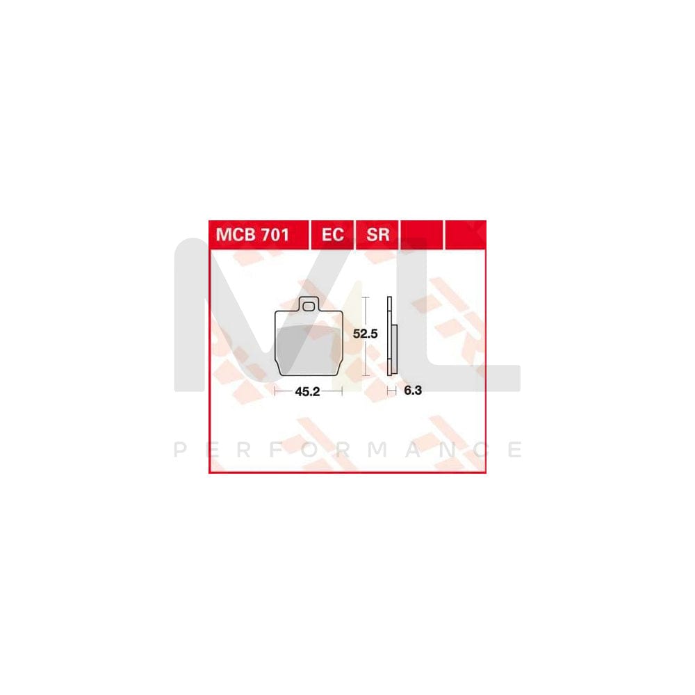 TRW Organic Low Budget Mcb701Ec Brake Pad Set