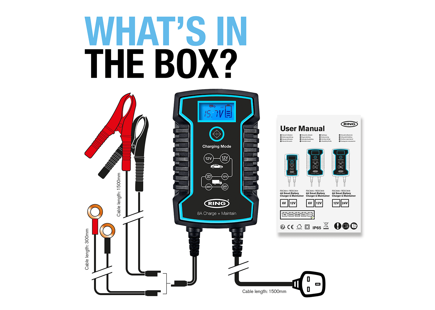 RING RSC808 8AMP SMART BATTERY CHARGER UK