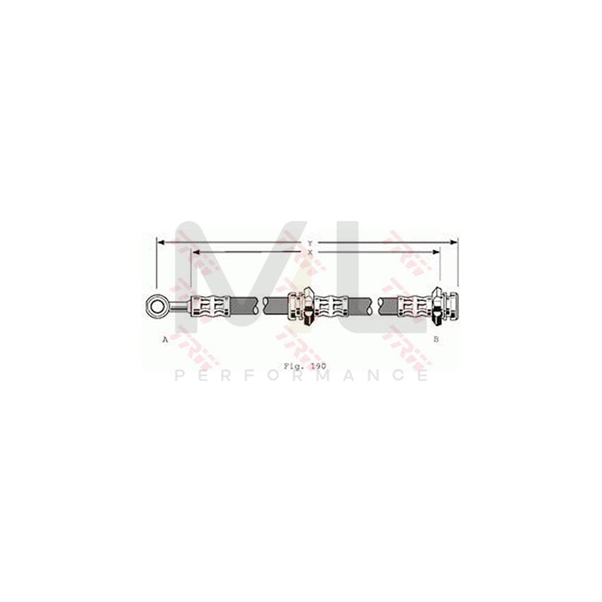 TRW PHD137 Brake Hose for NISSAN VANETTE 450mm