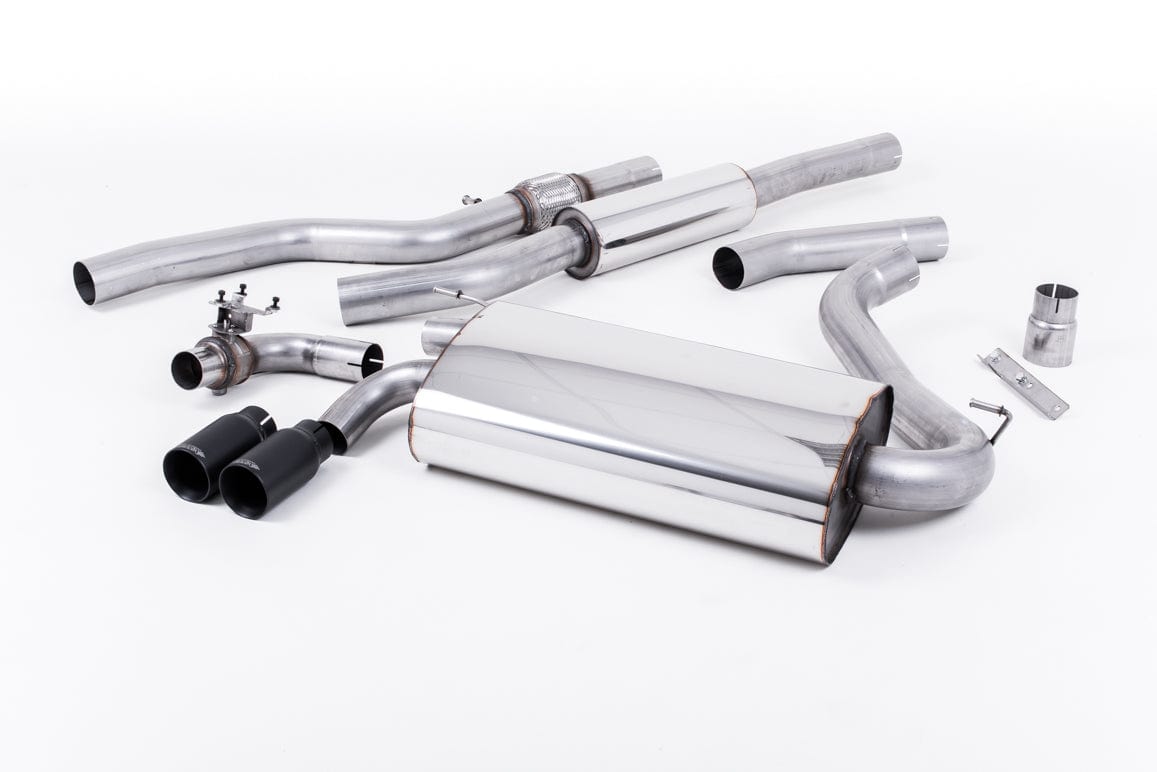 MillTek SSXBM1010 BMW F32 428i Cat-Back Non-Resonated (Louder) with Cerakote Black Tips