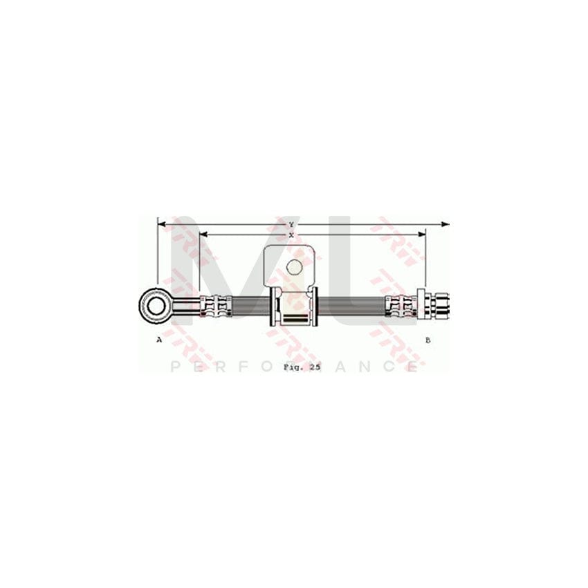 TRW PHD106 Brake Hose for HONDA Accord I Saloon (SJ, SY) 459mm, M10x1