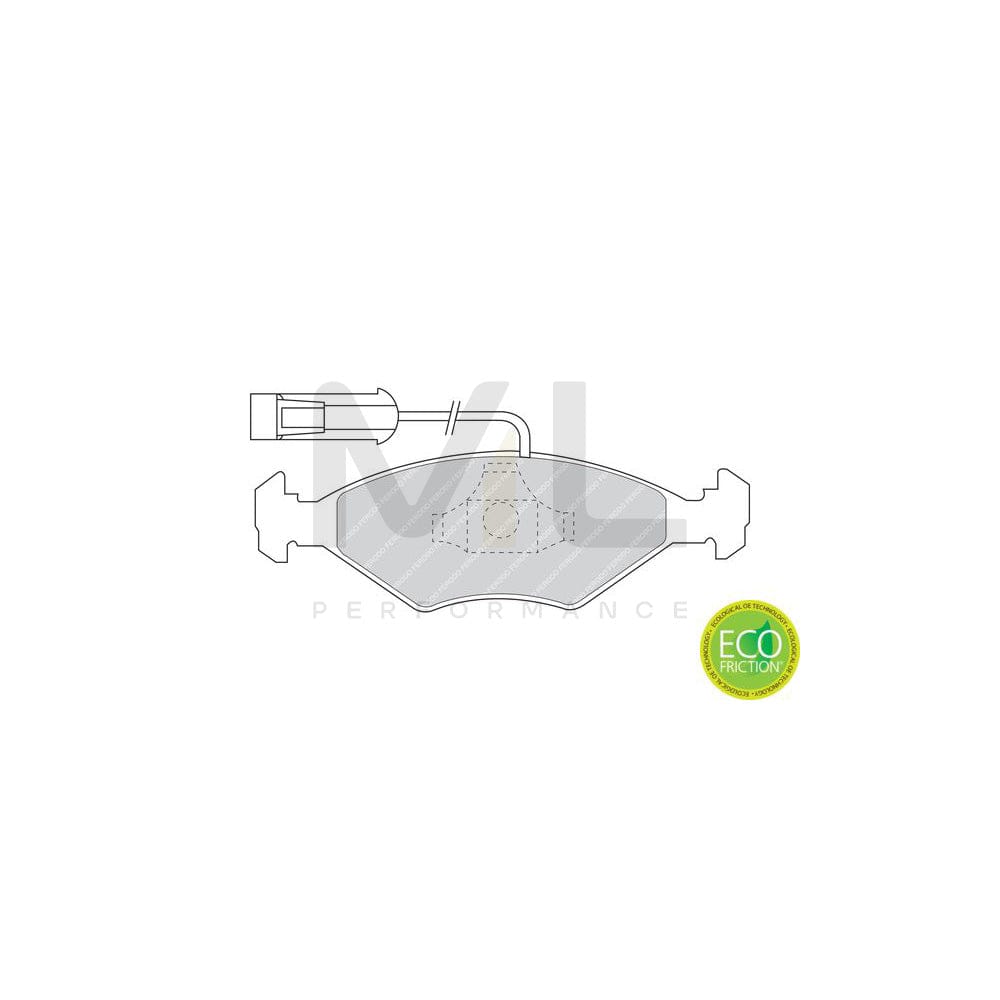 Ferodo Premier Eco Friction FDB912 Brake Pad Set Incl. Wear Warning Contact, With Piston Clip, Without Accessories