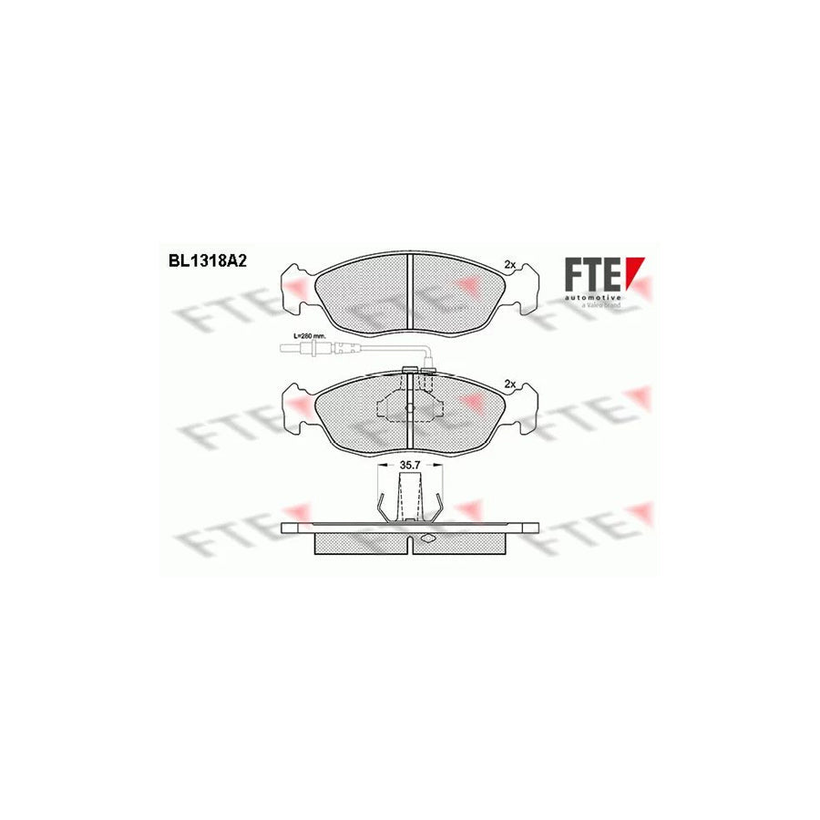 FTE Bl1318A2 Brake Pad Set for Peugeot 306