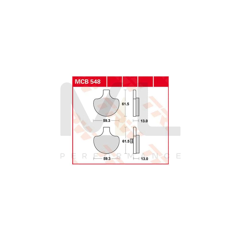 TRW Organic Allround Mcb548 Brake Pad Set