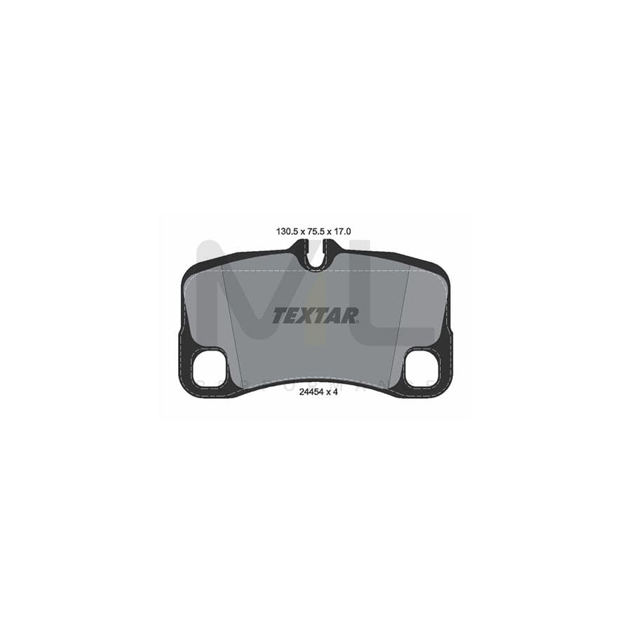 TEXTAR 2445403 Brake pad set for PORSCHE 911 prepared for wear indicator