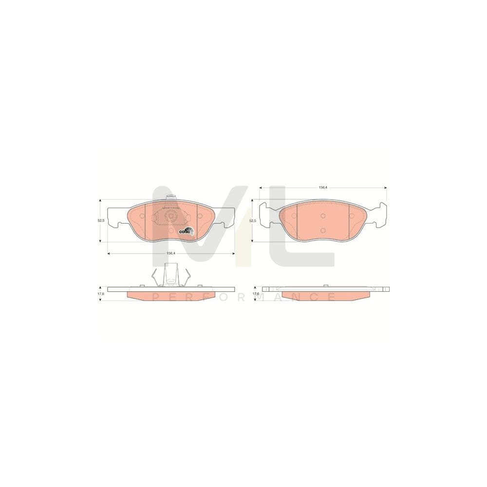 TRW Cotec Gdb1487 Brake Pad Set Not Prepared For Wear Indicator
