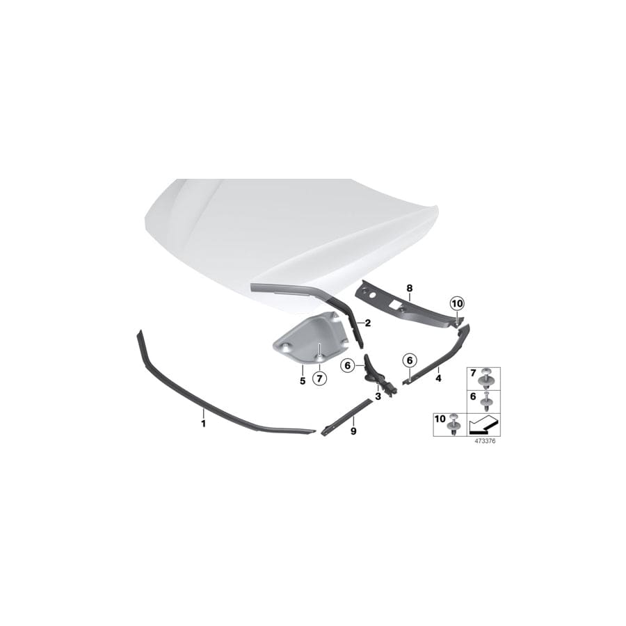 Genuine BMW 51767295008 Cover Right (Inc. 335dX, 330d & 340i)