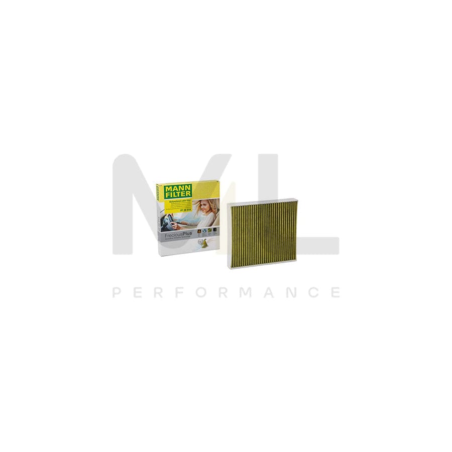 MANN-FILTER FP 26 010 Pollen filter Activated Carbon Filter, Activated Carbon Filter with polyphenol, Particulate filter (PM 2.5), with antibacterial action, with fungicidal effect, FreciousPlus